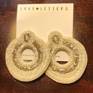 (5/$25) Love Letters Beaded earrings, BNWOT